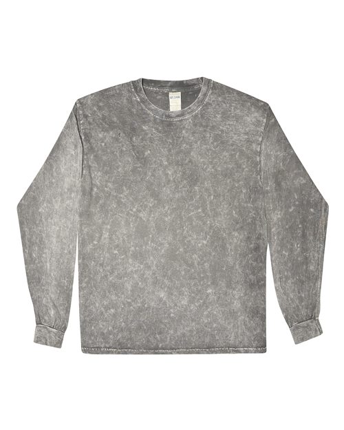 Unisex Mineral Wash Long Sleeve T-Shirt - Mineral Grey Front