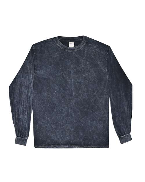 Unisex Mineral Wash Long Sleeve T-Shirt - Mineral Navy Front