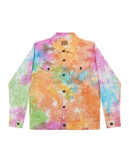 Unisex Tie-Dyed Denim Jacket - Eternity Front