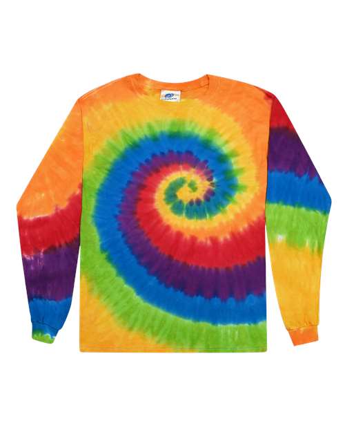 Youth Tie-Dyed Long Sleeve T-Shirt - Prism Front