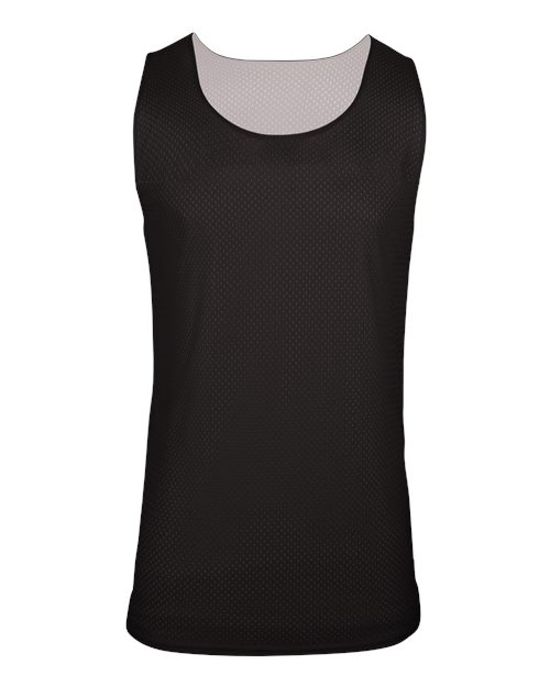 Women's Reversible Mesh Tank - Black/ White Front