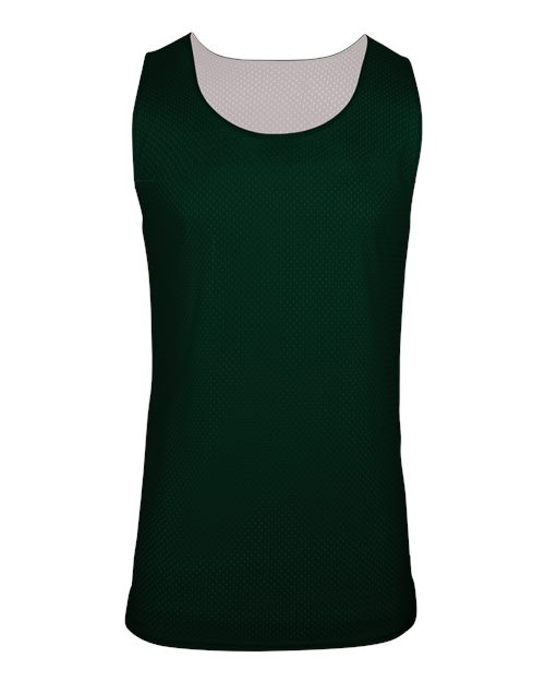 Women's Reversible Mesh Tank - Forest/ White Front