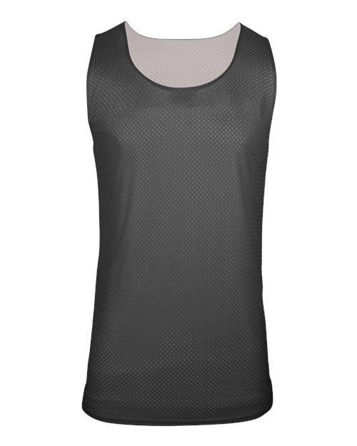 Women's Reversible Mesh Tank - Graphite/ White Front