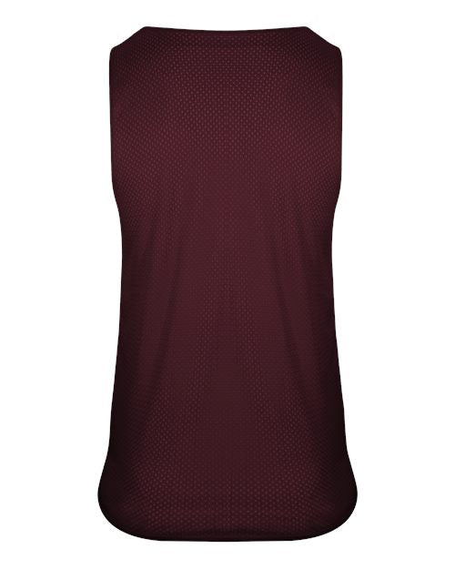 Women's Reversible Mesh Tank - Maroon/ White Back
