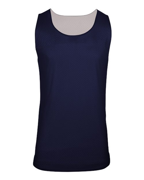 Women's Reversible Mesh Tank - Navy/ White Front