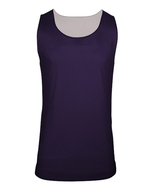 Women's Reversible Mesh Tank - Purple/ White Front