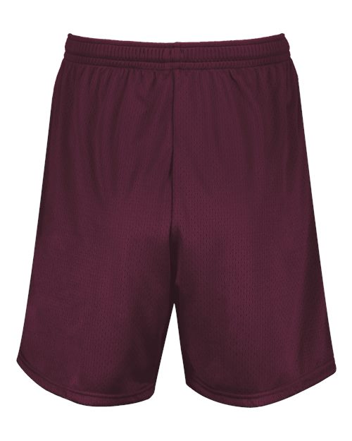 Men's Modified 7" Mesh Shorts - Maroon Back
