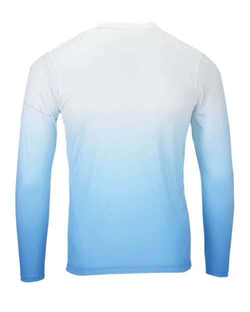 Men's Maui Performance Long Sleeve T-Shirt - Turquoise Back