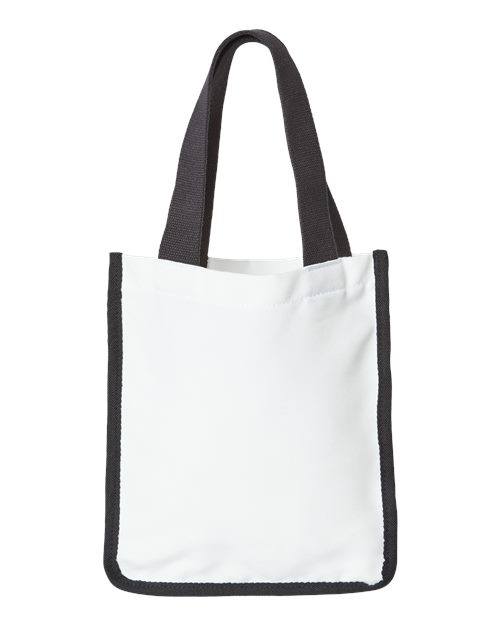 Sublimation Small Tote - White/ Black Front