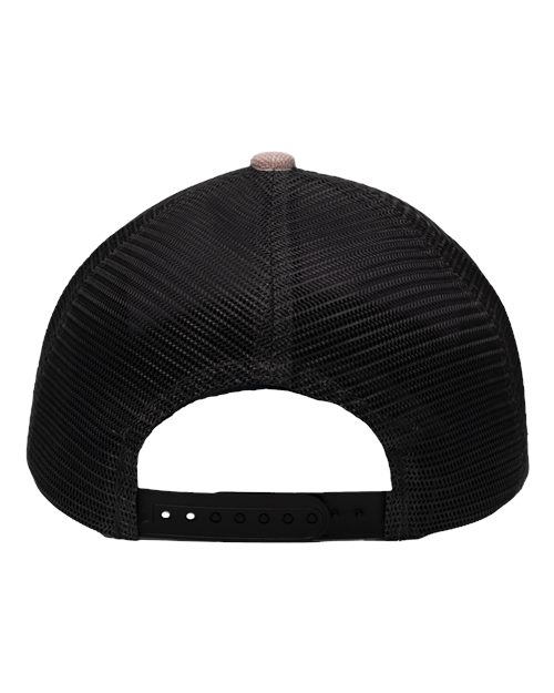 Modern Six-Panel Trucker Fit Cap - X Hatch Khaki/ Black Back