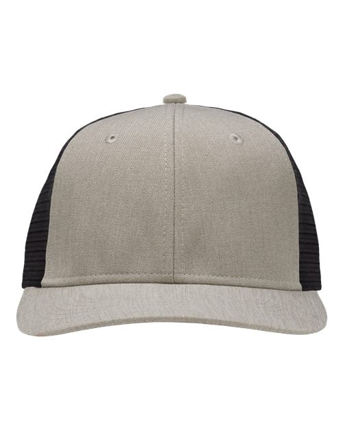 Sportsman Modern Six-Panel Trucker Fit Cap - Grey Heather/ Black Front