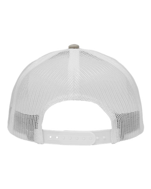 Modern Six-Panel Trucker Fit Cap - Grey Heather/ White Back