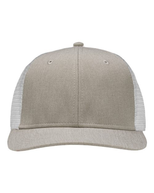Sportsman Modern Six-Panel Trucker Fit Cap - Grey Heather/ White Front