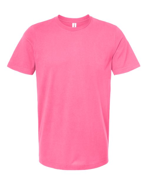 Tultex Combed Cotton T-Shirt - Charity Pink Front