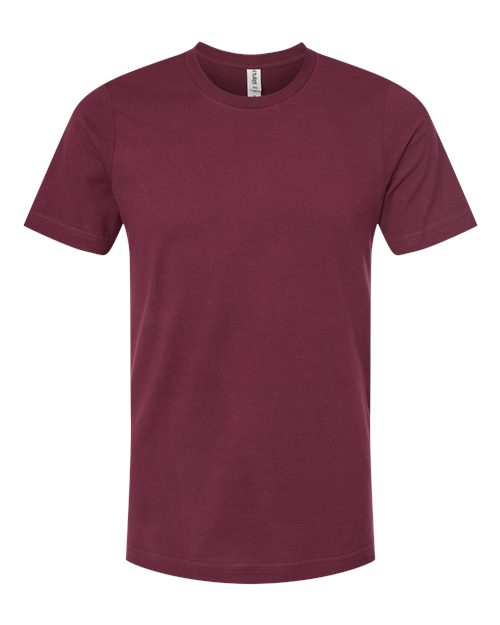 Combed Cotton T-Shirt - Maroon Front