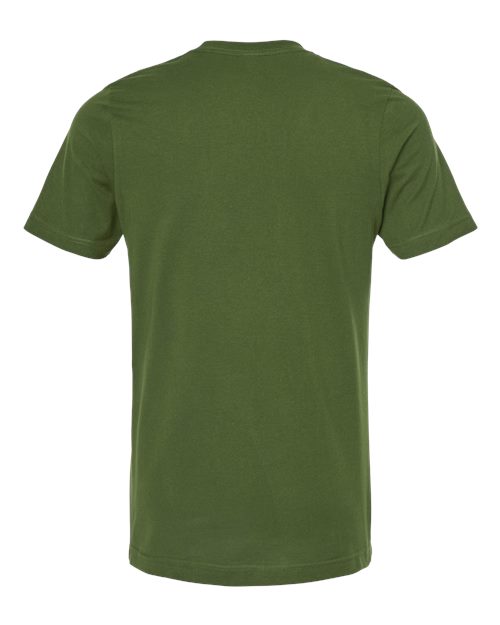 Combed Cotton T-Shirt - Olive Green Back