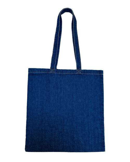 Denim Tote - Dark Blue Denim Front