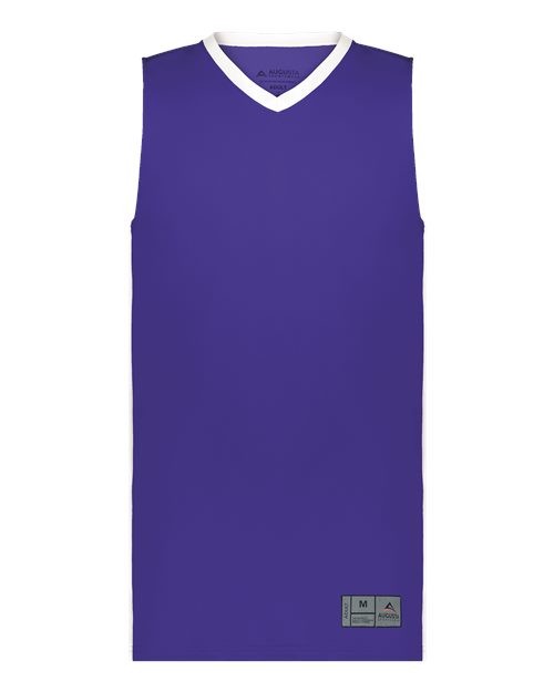 Men's Match-Up Basketball Jersey - Purple/ White Front