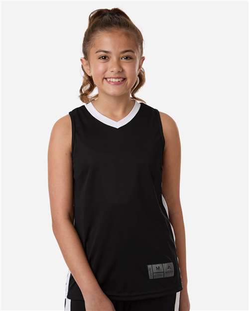 Augusta Sportswear Youth Match-Up Basketball Jersey - Model Front
