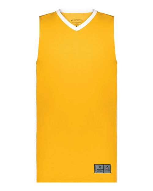 Youth Match-Up Basketball Jersey - Gold/ White Front