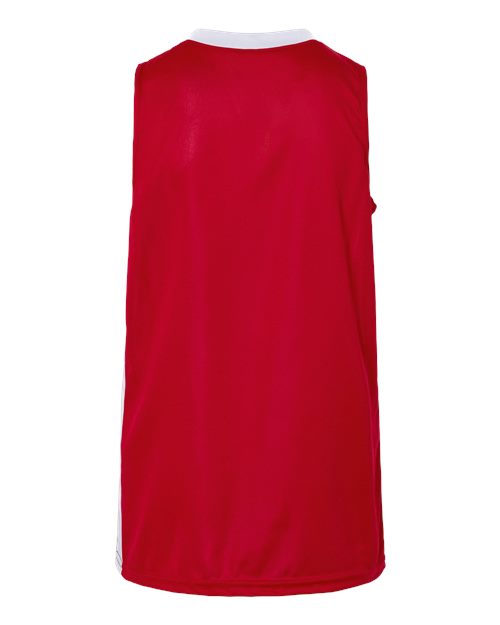 Youth Match-Up Basketball Jersey - Scarlet/ White Back