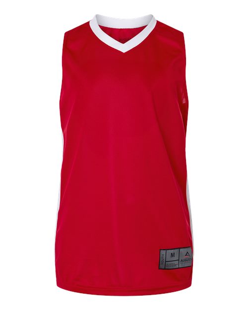 Youth Match-Up Basketball Jersey - Scarlet/ White Front