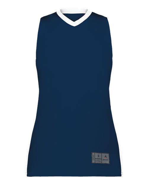 Women's Match-Up Basketball Jersey - Navy/ White Front