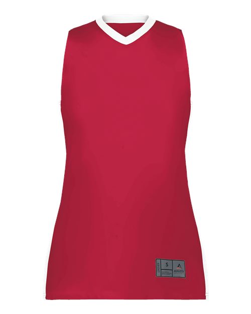 Women's Match-Up Basketball Jersey - Scarlet/ White Front