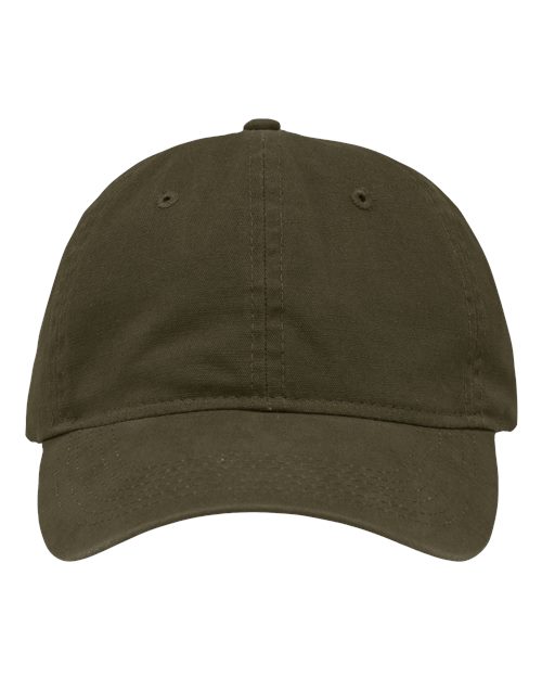 Dad Hat Fit - Brushed Dark Olive Green Front