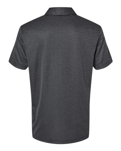 Men's Space Dyed Polo - Black Melange Back