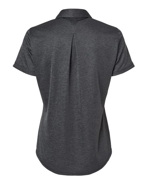 Women's Space Dyed Polo - Black Melange Back