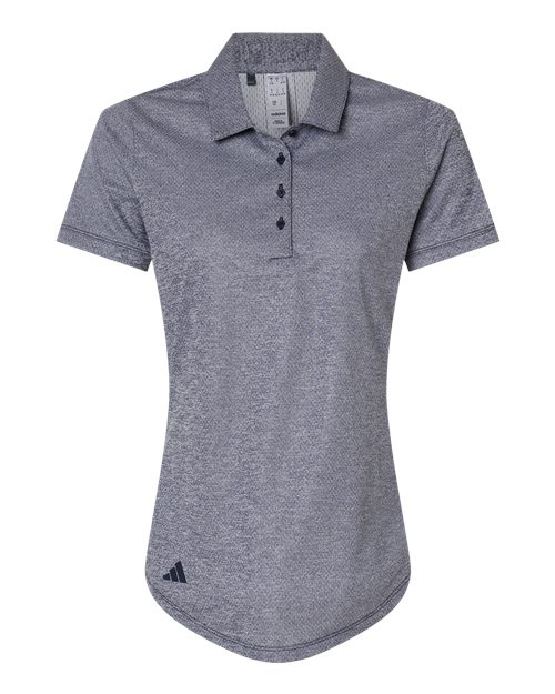 Women's Space Dyed Polo - Collegiate Navy Melange Front