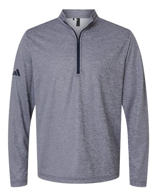 Men's Space Dyed Quarter-Zip Pullover - Collegiate Navy Melange Front