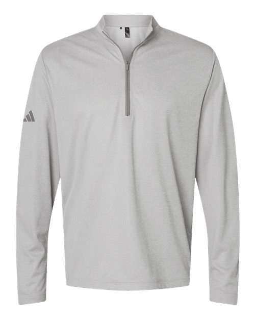 Men's Space Dyed Quarter-Zip Pullover - Grey One Heather Front