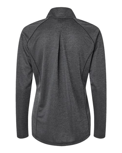 Women's Space Dyed Quarter-Zip Pullover - Black Melange Back