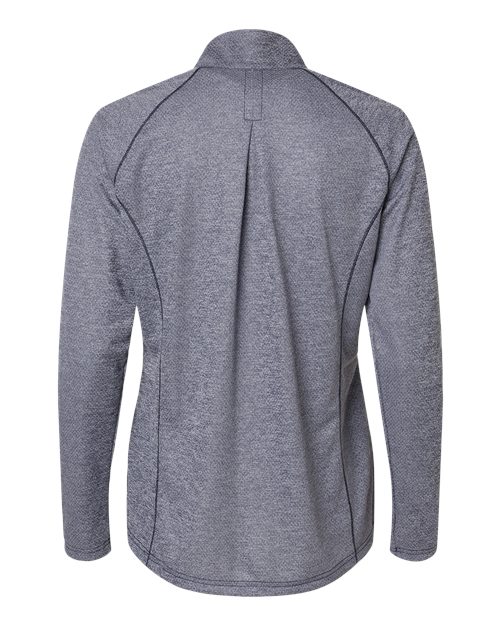 Women's Space Dyed Quarter-Zip Pullover - Collegiate Navy Melange Back