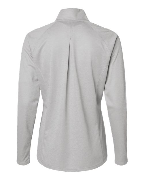 Women's Space Dyed Quarter-Zip Pullover - Grey One Heather Back