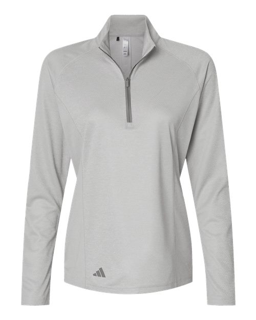 Women's Space Dyed Quarter-Zip Pullover - Grey One Heather Front