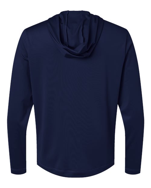 Men's Lightweight Quarter-Zip Hooded Pullover - Collegiate Navy Back