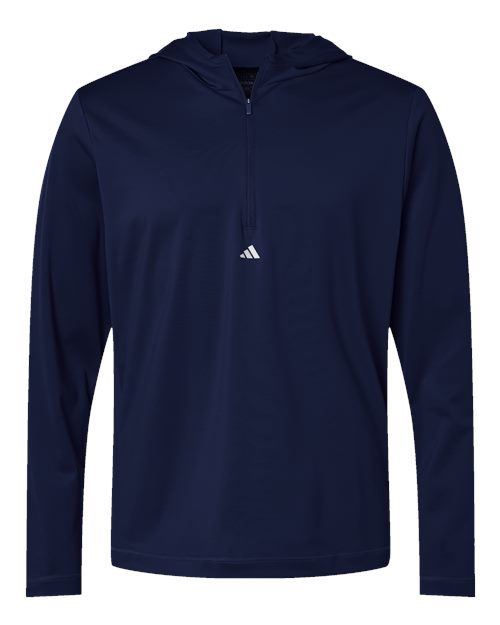 Men's Lightweight Quarter-Zip Hooded Pullover - Collegiate Navy Front