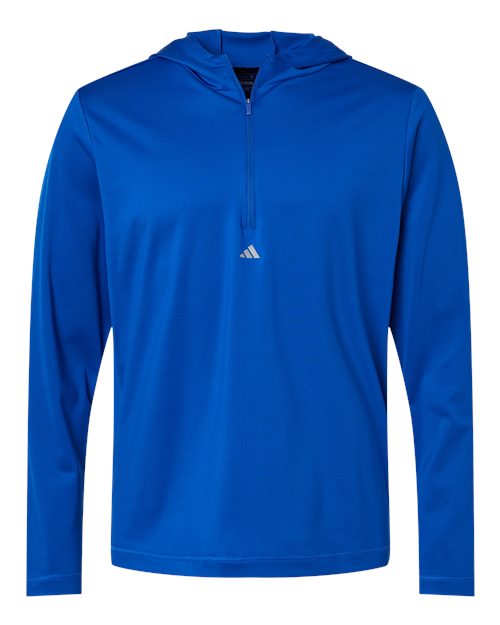 Men's Lightweight Quarter-Zip Hooded Pullover - Collegiate Royal Front