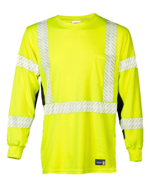 Unisex Tall FR Long Sleeve T-Shirt - Lime Front