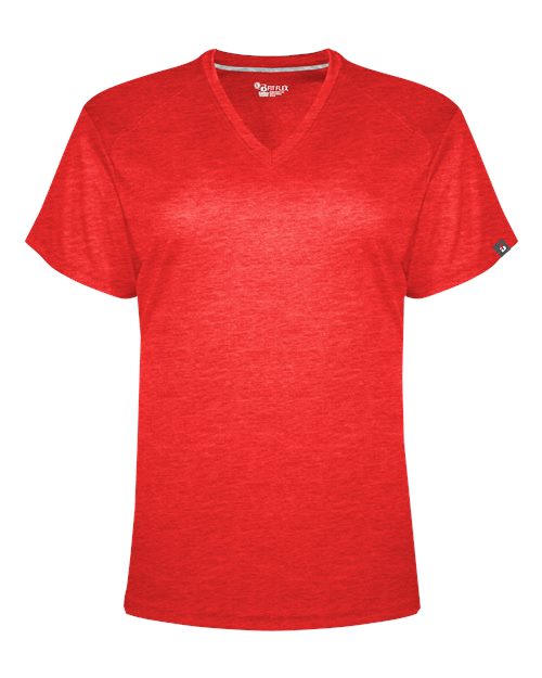 Women's FitFlex Performance V-Neck T-Shirt - Red Front