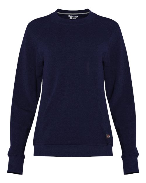 Women's FitFlex French Terry Crewneck Sweatshirt - Navy Front