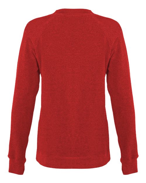 Women's FitFlex French Terry Crewneck Sweatshirt - Red Back