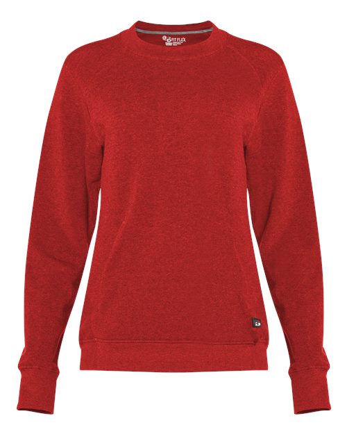 Women's FitFlex French Terry Crewneck Sweatshirt - Red Front