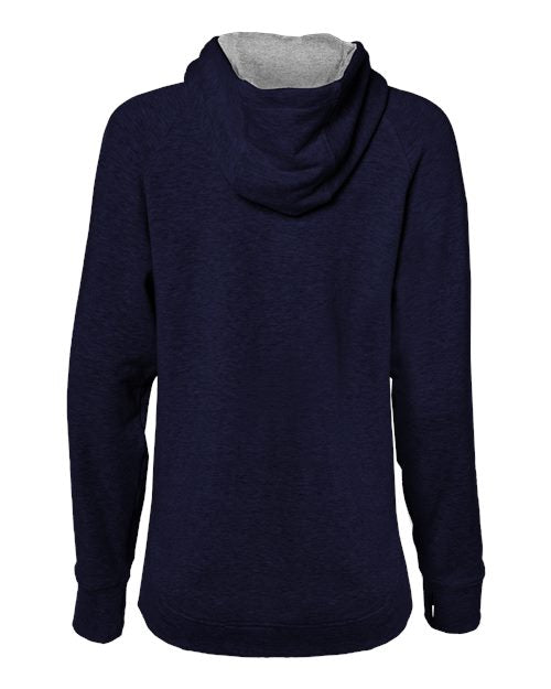 Women's FitFlex French Terry Quarter-Zip Hooded Pullover - Navy Back