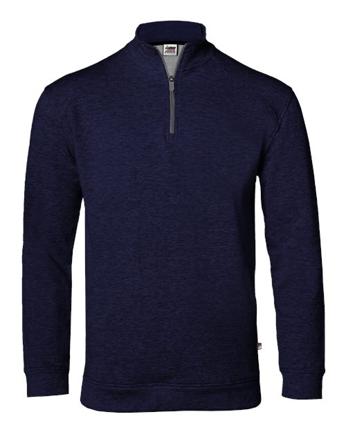 Men's FitFlex French Terry Quarter-Zip Pullover - Navy Front