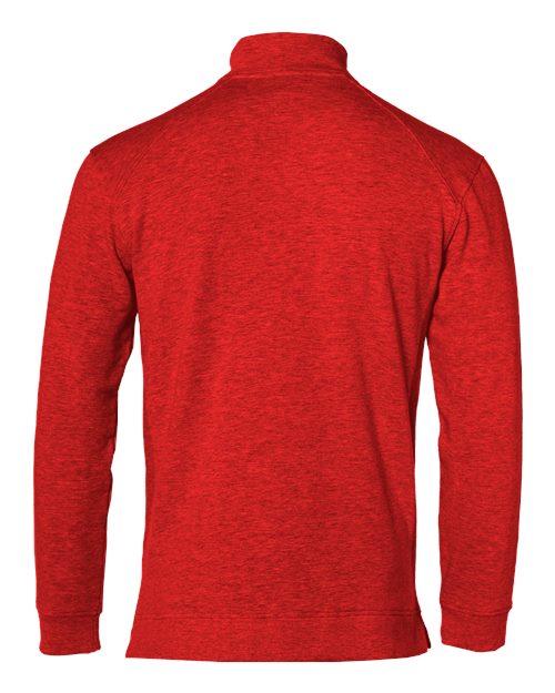 Men's FitFlex French Terry Quarter-Zip Pullover - Red Back