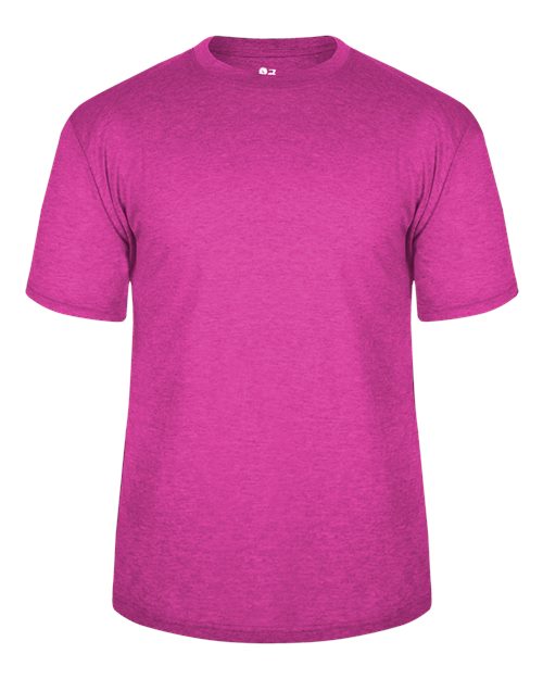 Youth Triblend T-Shirt - Hot Pink Heather Front